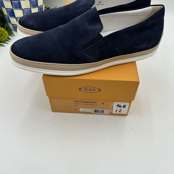 Men’sTod’s suede slip on sneakers size 12 made in Italy - Picture 10 of 10